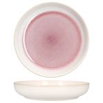 6er Set REACTIVE GLAZE PARIS Suppenteller Creme & Pink aus Steingut_Bild_4