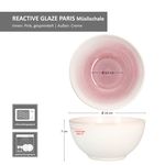 6er Set REACTIVE GLAZE PARIS Müslischale 14cm Creme & Pink aus Steingut_Bild_6