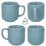 6er Set Jasper Graublau Espressotassen mit Untertassen aus Steingut - 6x 414141 & 6x 414158_Bild_5