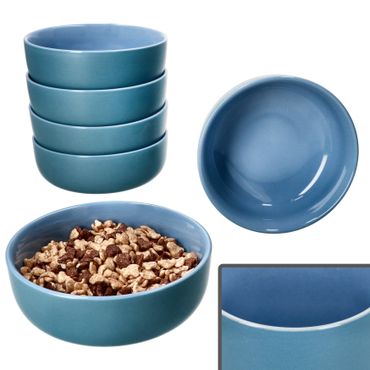 6er Set Jasper Ozeanblau Müslischalen aus Steingut - 414370_Bild_1