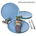 4er Set Jasper Ozeanblau Speiseteller aus Steingut - 414363_Bild_5