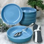 6er Set Jasper Ozeanblau Suppenteller aus Steingut - 414387_Bild_3