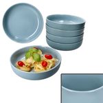 6er Set Jasper Graublau Suppenteller aus Steingut - 414226_Bild_1