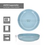 6er Set Jasper Graublau Suppenteller aus Steingut - 414226_Bild_5