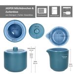 2tlg Set Jasper Ozeanblau Milchkännchen & Zuckerdose aus Steingut - 1x 414424 & 1x 414417_Bild_7