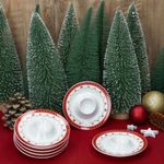 6er Set Weihnachtstraum Eierbecher mit Ablage aus Porzellan für 6 Personen_Bild_3