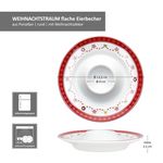 6er Set Weihnachtstraum Eierbecher mit Ablage aus Porzellan für 6 Personen_Bild_6