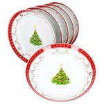 6er Set Weihnachtstraum Suppenteller aus Porzellan_Bild_1
