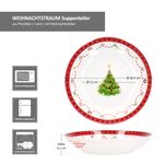 6er Set Weihnachtstraum Suppenteller aus Porzellan_Bild_6