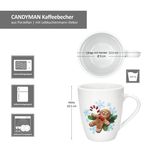 6er Set Candyman Kaffeebecher mit Henkel aus Porzellan _Bild_7