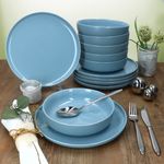 12tlg Tafelservice Jasper Graublau aus Steingut - 6x 414196 & 6x 414226_Bild_3