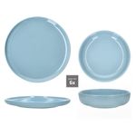 12tlg Tafelservice Jasper Graublau aus Steingut - 6x 414196 & 6x 414226_Bild_4