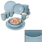 16tlg Kombiservice Jasper Graublau für 4 Personen aus Steingut - 4x 414110 + 4x 414196 + 4x 414219 + 4x 414226_Bild_1