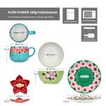16tlg Frühstücksset FLORI FLOWER bunt für 4 Personen aus Steingut - 24307521_Bild_7