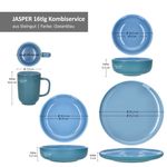 16tlg Kombiservice Jasper Ozeanblau für 4 Personen aus Steingut - 4x 414271 + 4x 414363 + 4x 414370 + 4x 414387_Bild_6