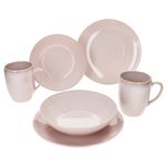 6tlg Frühstücksset OSSIA Tearose ROSA für 2 Personen aus Steingut - 582750_Bild_2