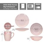 6tlg Frühstücksset OSSIA Tearose ROSA für 2 Personen aus Steingut - 582750_Bild_7
