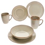 6tlg Frühstücksset OSSIA Tearose SAND für 2 Personen aus Steingut - 582760_Bild_2