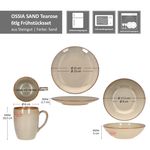 6tlg Frühstücksset OSSIA Tearose SAND für 2 Personen aus Steingut - 582760_Bild_7