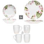6tlg Frühstücksset OSSIA Tearose EXOTIC für 2 Personen aus Steingut - 582760/582750_Bild_4