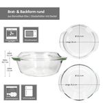 Brat- & Backform mit Deckel rund groß 2 Liter aus Glas - 90539_Bild_6