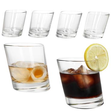 6er Set PISA schräge Whisky-Tumbler aus Glas - 11006820S_Bild_1