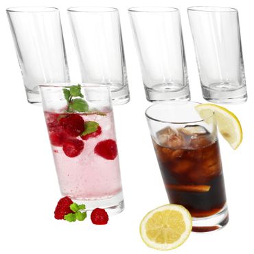 6er Set PISA schräge Longdrink-Gläser aus Glas - 11007020S_Bild_1