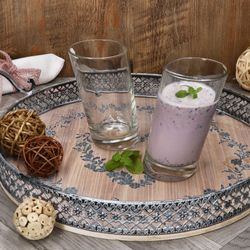 05-11007020S-Borgonovo-Pisa-Longdrink-Glaeser-360ml-Ambientebild-Dessert.jpg 6er Set PISA schräge Longdrink-Gläser aus Glas - 11007020S_Bild_6