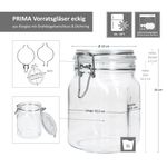 6er Set Einmachglas eckig Bügelverschluss PRIMA 1L - 17211020S_Bild_5