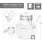 6er Set Einmachglas eckig Bügelverschluss PRIMA 2L - 17212520S_Bild_7