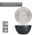 6er Set Dessertschale Reactive Glaze Dark Cement für 6 Personen aus Steingut – 24321906_Bild_6