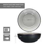 6er Set Schale Reactive Glaze Dark Cement für 6 Personen aus Steingut – 24321922_Bild_6