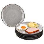 6er Set Speiseteller Reactive Glaze Dark Cement für 6 Personen aus Steingut – 24321918_Bild_1