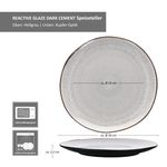 6er Set Speiseteller Reactive Glaze Dark Cement für 6 Personen aus Steingut – 24321918_Bild_6