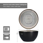 6er Set Puddingschale Reactive Glaze Dark Cement für 6 Personen aus Steingut – 24321908_Bild_6