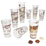 12er Set CANDY Latte Macchiato Gläser mit Schrift-Dekor 380ml_Bild_1