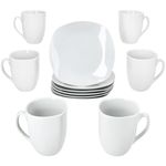 12tlg. Frühstücksservice LOTTA weiß Porzellan für 6 Personen_Bild_2