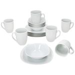 18tlg. Frühstücksservice LOTTA weiß Porzellan für 6 Personen_Bild_2