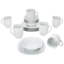 02-MamboCat-Lotta-18tlg-Fruehstuecksservice.jpg 18tlg. Frühstücksservice LOTTA weiß Porzellan für 6 Personen_Bild_2