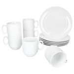 12tlg. Frühstücksservice TOMMY weiß Porzellan für 6 Personen_Bild_2