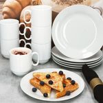 12tlg. Frühstücksservice TOMMY weiß Porzellan für 6 Personen_Bild_3