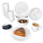 15tlg. Frühstücksservice TOMMY weiß Porzellan für 6 Personen_Bild_1