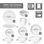 15tlg. Frühstücksservice TOMMY weiß Porzellan für 6 Personen_Bild_7