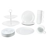 13tlg. Etageren-Frühstücksservice TOMMY weiß Porzellan für 4 Personen_Bild_2