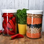 4er Set Vorratsgläser ORTES 5L mit weißem Kunststoffdeckel - 17307626U2_Bild_3