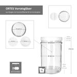 4er Set Vorratsgläser ORTES 5L mit weißem Kunststoffdeckel - 17307626U2_Bild_6