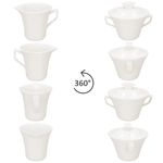 2tlg Set Milchkännchen & Zuckerdose IVORY aus Porzellan_Bild_3