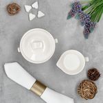 2tlg Set Milchkännchen & Zuckerdose IVORY aus Porzellan_Bild_5