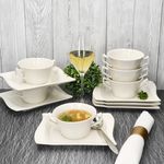 6er Set IVORY Suppentassen mit Untertassen aus Porzellan_Bild_3
