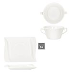 6er Set IVORY Suppentassen mit Untertassen aus Porzellan_Bild_4